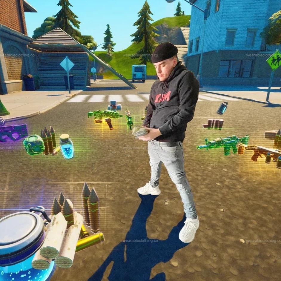 Black T-shirt with Yeat in Fortnite