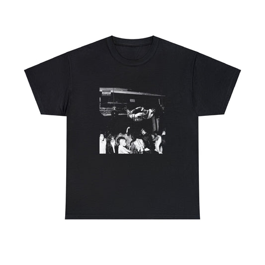 Black T-shirt with Fortnite’s default character Sydney replacing Playboi Carti.
