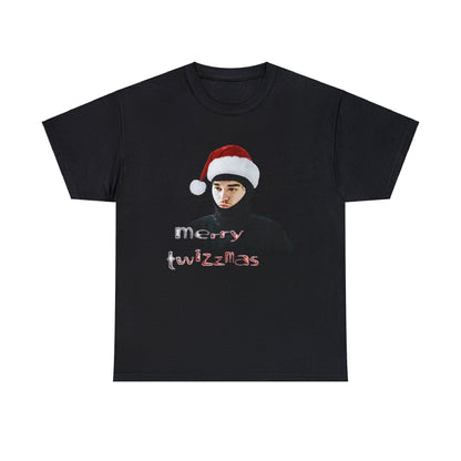 Black T-shirt with Yeat saying ‘Merry Twizzmas.’