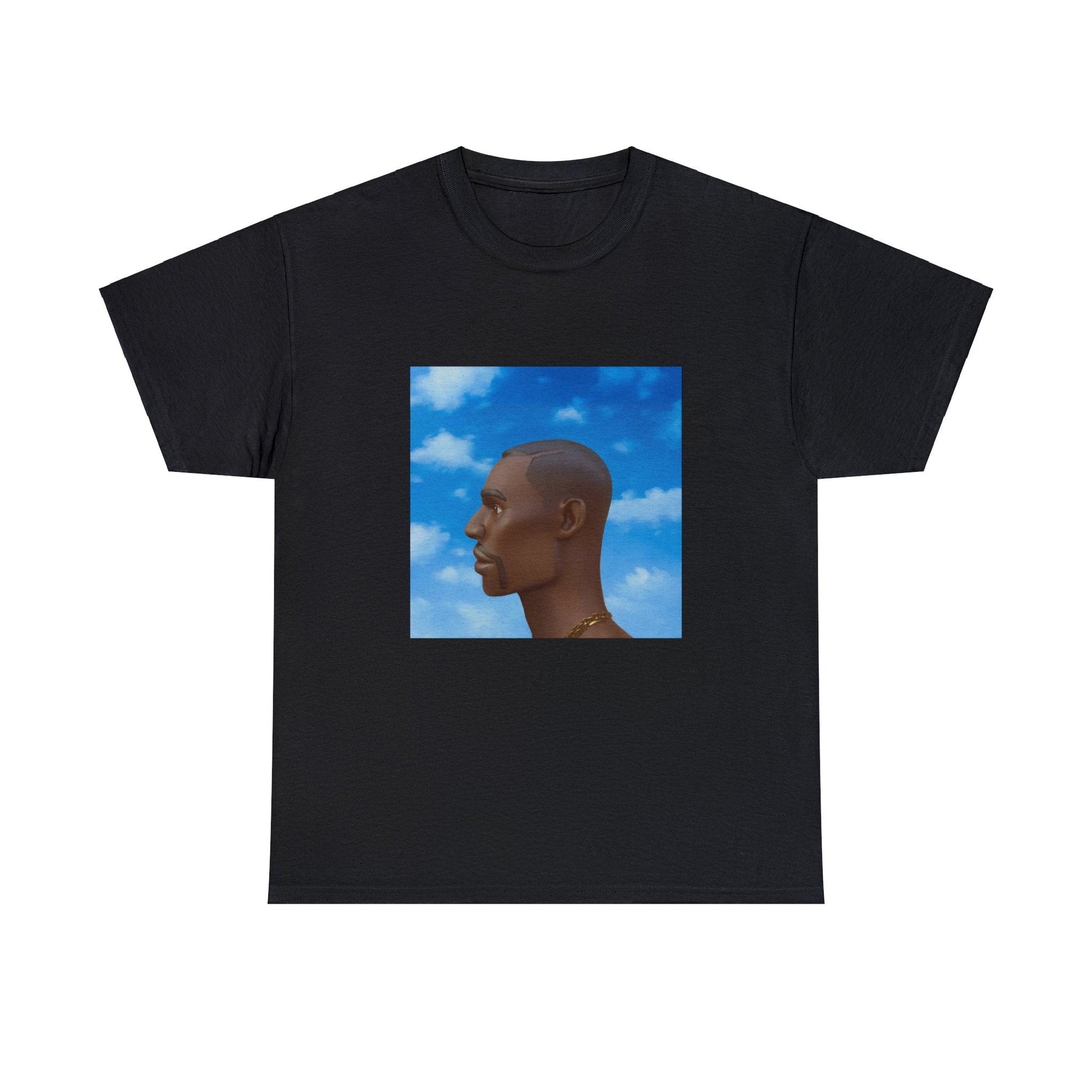 Black T-shirt with Fortnite’s default character on the cover of Drake’s Nothing Was the Same studio album