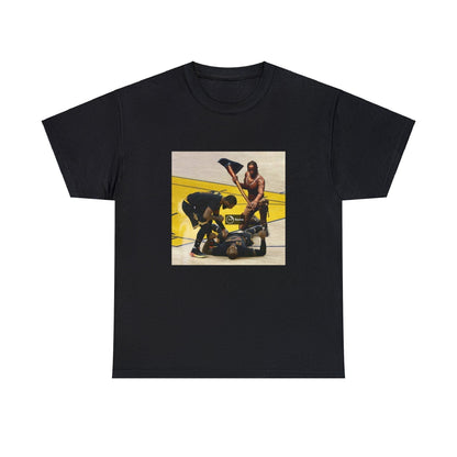 Black T-shirt with Fortnite’s Travis Scott skin reviving LeBron James