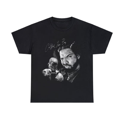 Black T-shirt with Drake being zesty